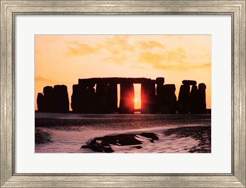 Framed Stonehenge, Winter Solstice Print