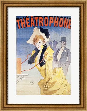 Framed Poster Advertising the &#39;Theatrophone&#39; Print