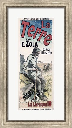 Framed Poster advertising &#39;La Terre&#39;, 1889 Print