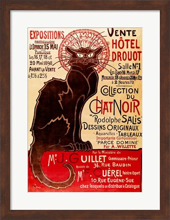 Framed Poster advertising an exhibition of the &#39;Collection du Chat Noir&#39; Cabaret Print