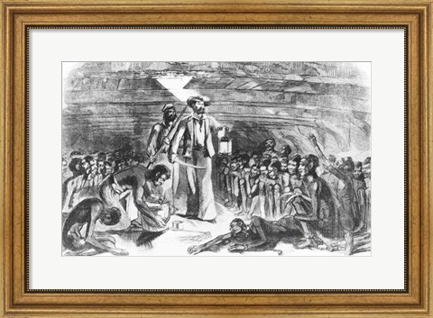 Framed Scene in the Hold of the Slave Ship Print