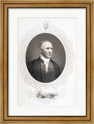 Framed General Samuel Houston Print