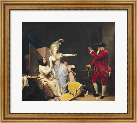 Framed Jealous Old Man, 1791 Print
