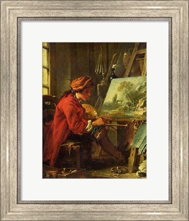 Framed Painter in his Studio Print