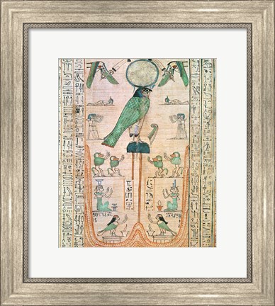 Framed Adoration of the Rising Sun in the Form of the Falcon Re-Horakhty Print