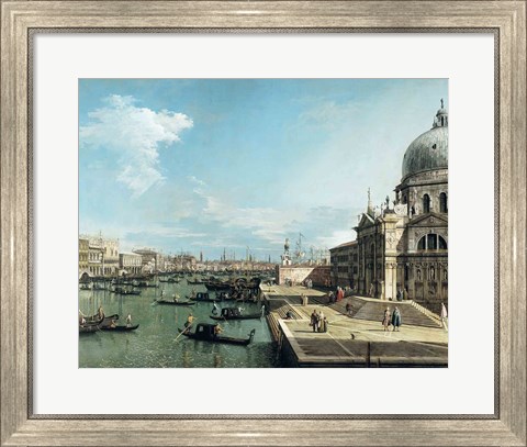 Framed Entrance to the Grand Canal and the church of Santa Maria della Salute, Venice Print
