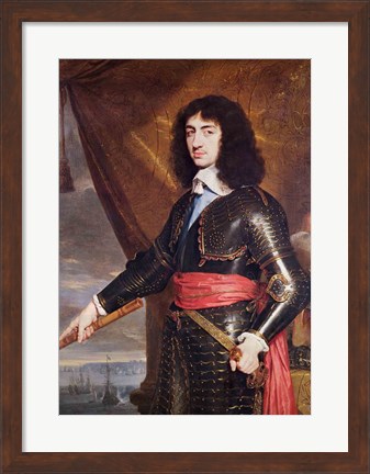 Framed Portrait of Charles II Print