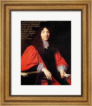 Framed Portrait of Olivier Lefevre Print