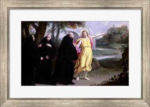 Framed Scene from the Life of St. Benedict Print