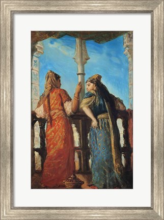 Framed Jewish Women at the Balcony, Algiers, 1849 Print