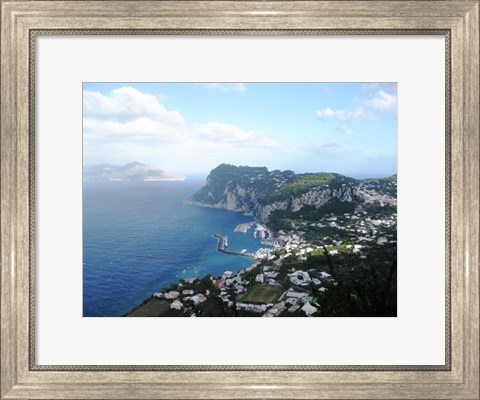 Framed Aerial view of Capri Harbour Print