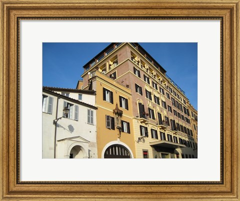 Framed Buildings Close to Spanish Steps Print