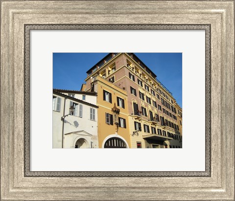 Framed Buildings Close to Spanish Steps Print