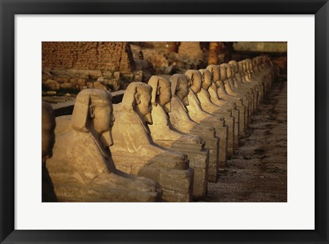 Framed Avenue of the Sphinxes Karnak Temple Luxor Egypt Print