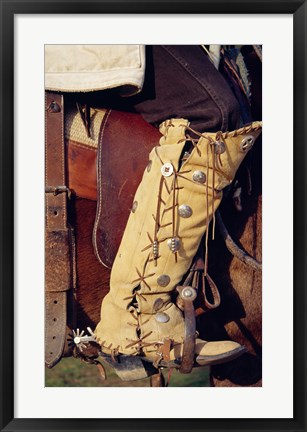 Framed Cowboy&#39;s hand made boots Print