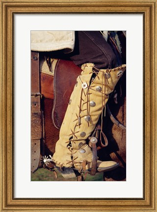 Framed Cowboy&#39;s hand made boots Print