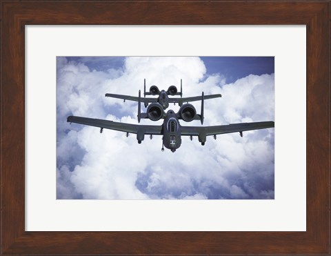 Framed Fairchild A-10 Thunderfird Anti-Tank Bombers Print