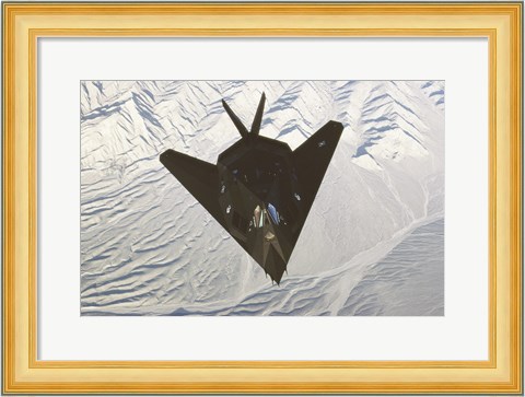 Framed Lockheed F-117 Stealth Fighter Print