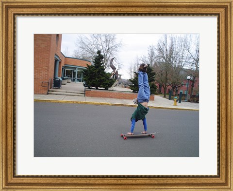 Framed Upsidedown Skater Print