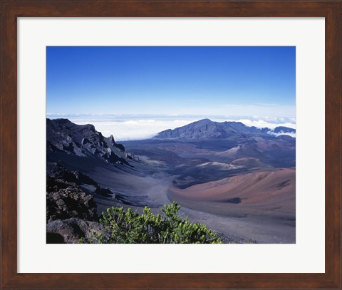 Framed Haleakala Crater Haleakala National Park Maui Hawaii, USA Print