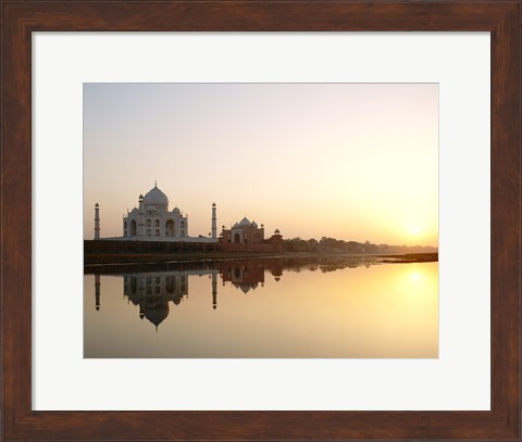 Framed Silhouette of the Taj Mahal at sunset, Agra, Uttar Pradesh, India Print