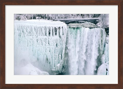 Framed High angle view of a waterfall, American Falls, Niagara Falls, New York, USA Print