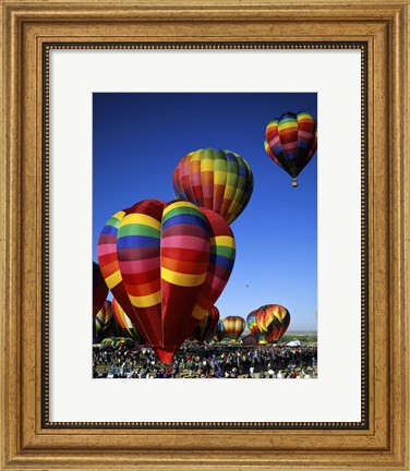 Framed Hot air balloons at the Albuquerque International Balloon Fiesta, Albuquerque, New Mexico, USA Vertical Print