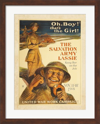 Framed Salvation Army Lassie Print