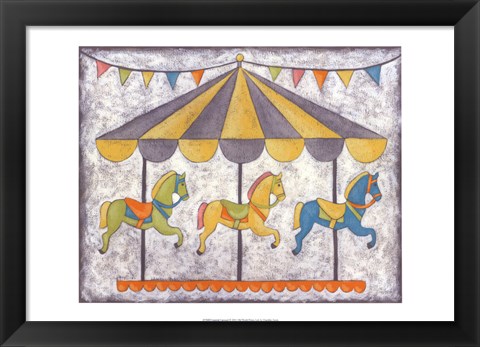 Framed Carnival Carousel Print