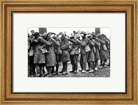 Framed British 55th Division Gas Casualties April 10,1918 Print