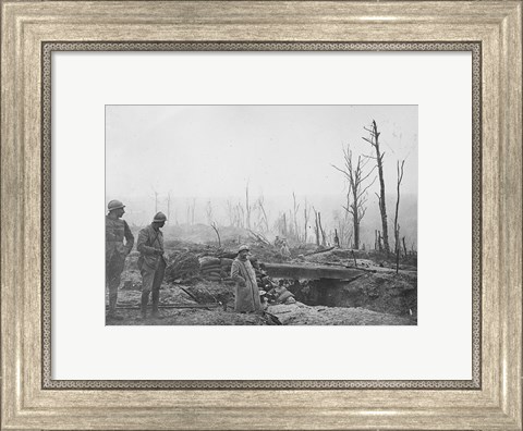 Framed French Trench Battle Print
