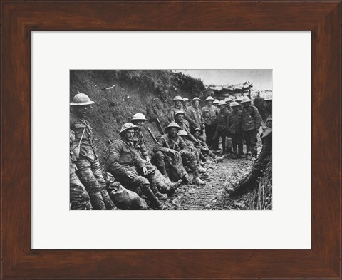 Framed Royal Irish Rifles Ration Party Somme July 1916 Print