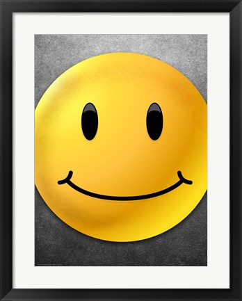 Framed Smiley Face Print