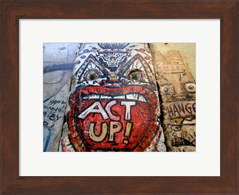 Framed Act Up - Berlin Wall Print