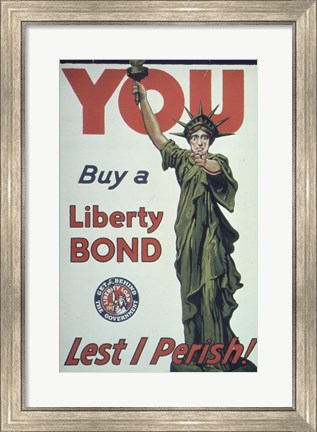 Framed You Buy a Liberty Bond Lest I Perish! Print