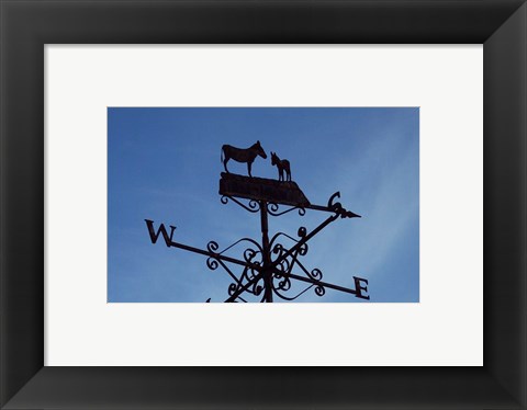 Framed Donkey Lovers Weathervane Print