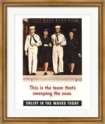 Framed Team Sweeping the Seas Print