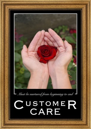 Framed Customer Care Affirmation Poster, USAF Print