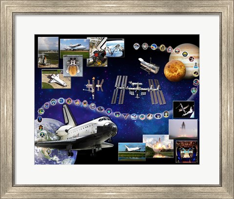 Framed Space Shuttle Atlantis Tribute Print