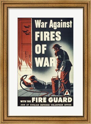 Framed War Against Fires of War with the Fire Guard Print