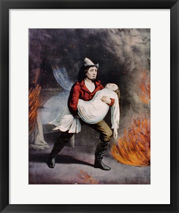 Framed American Fireman Print