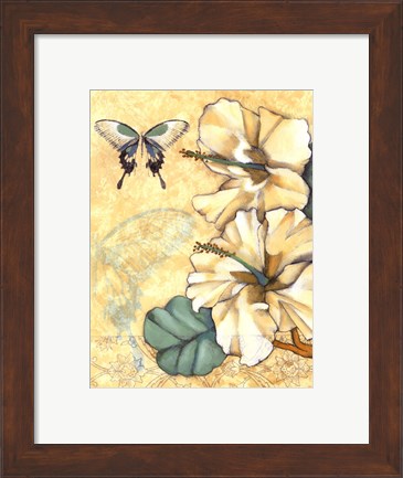 Framed Small Hibiscus Medley I Print