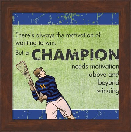 Framed Motivation of a Champion Print