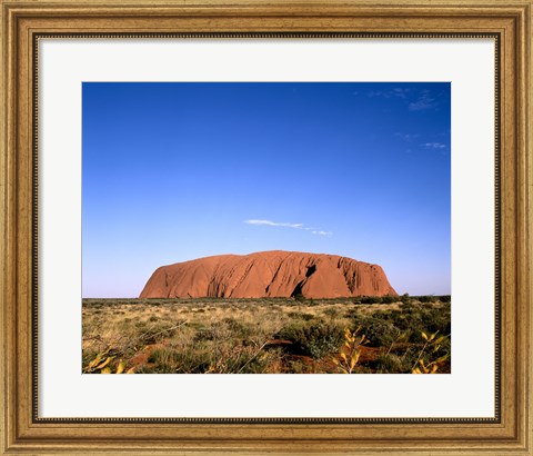 Framed Rock formation on a landscape, Uluru-Kata Tjuta National Park, Australia Print