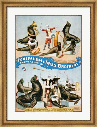 Framed Forepaugh &amp; Sells Brothers Print