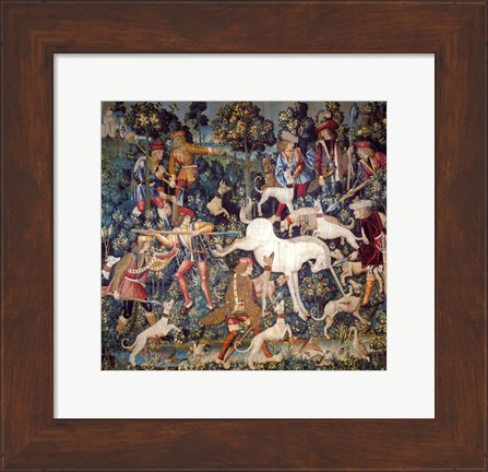 Framed Hunt of the Unicorn Tapestry Print