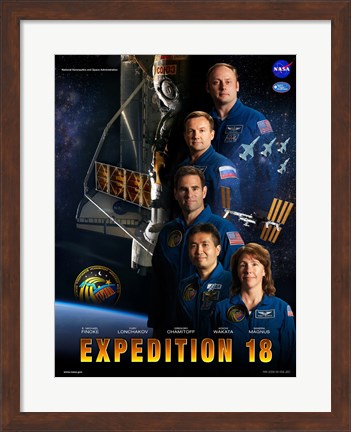 Framed Expedition 18 Crew Poster Print
