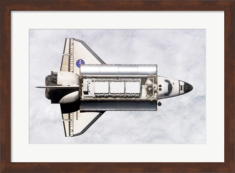Framed Shuttle Delivers ISS Module Print