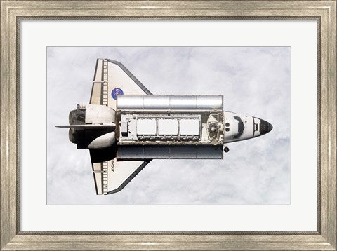 Framed Shuttle Delivers ISS Module Print