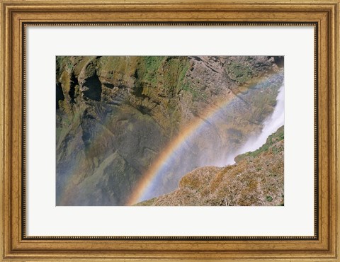 Framed Rainbow by Waterfall Print